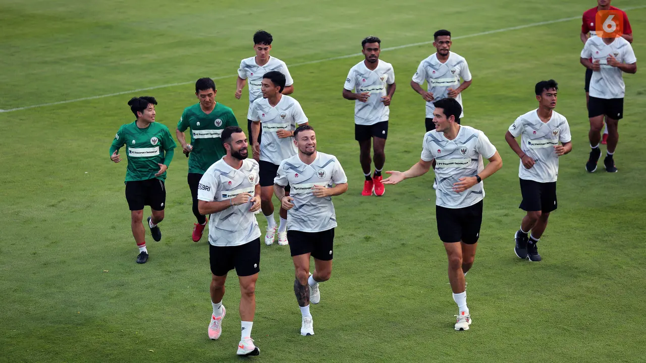 Latihan Timnas Indonesia Jelang Hadapi Timnas Argentina