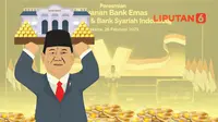 Banner Infografis Bank Emas Resmi Diluncurkan Presiden Prabowo. (Liputan6.com/Abdillah)
