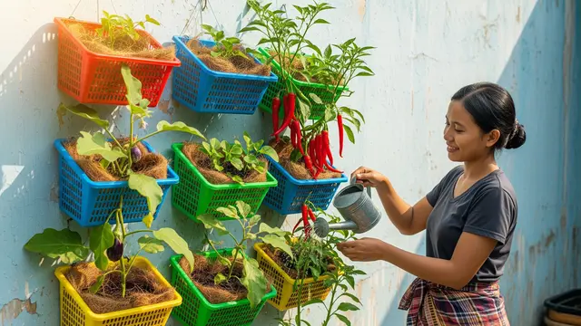 Ide Kebun Vertikal Low Budget untuk Ibu Rumah Tangga