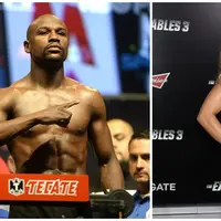 Ronda Rousey dan Floyd Mayweather, Jr. (Bintang/EPA)
