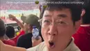 Kehadiran Lee Kyung Kyu di GBK sekaligus menunjukkan apresiasinya terhadap Shin Tae-yong dan Timnas Indonesia. Dalam unggahan IG Story Umi Pipik, tampak Lee Kyung Kyu ikut bersorak kegirangan saat Merselino Ferdinan mencetak gol ke gawang Arab Saudi. (Liputan6.com/IG/@_ummi_pipik_)