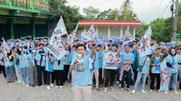 ratusan aktivis dan mahasiswa Jawa Tengah (Jateng) melakukan konvoi serempak orasi mengajak masyarakat mendukung Prabowo-Gibran di Pilpres 2024. (Ist)
