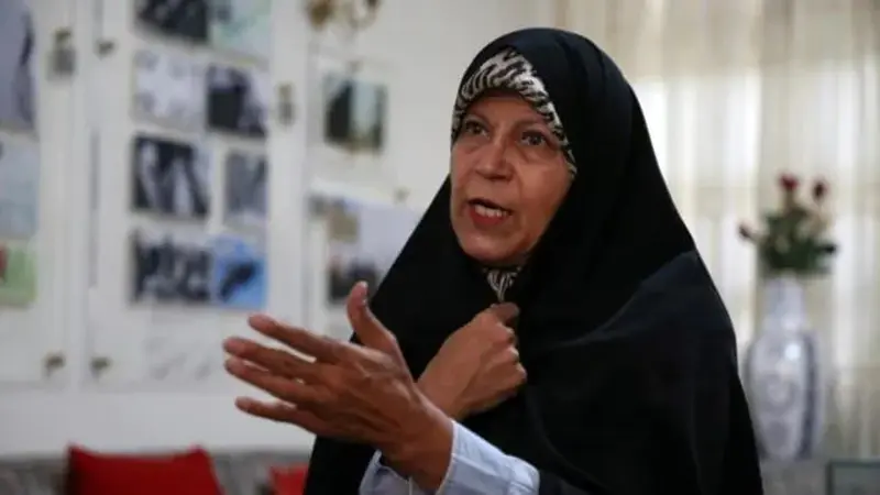 Faezeh Hashemi putri mantan presiden Iran Akbar Hashemi Rafsanjani. (AP)
