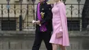 Raja Philippe dari Belgia dan Ratu Mathilde tiba menjelang penobatan Raja Charles III dan Permaisuri Camilla di London, Sabtu, 6 Mei 2023. (AP Photo/Kin Cheung)