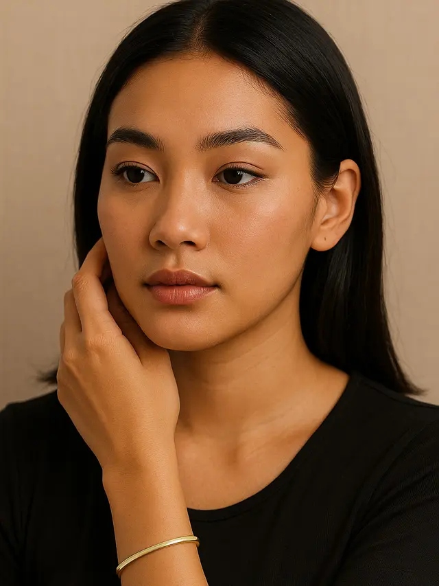 Gelang Emas Cuff Minimalis (Foto: ChatGPT)