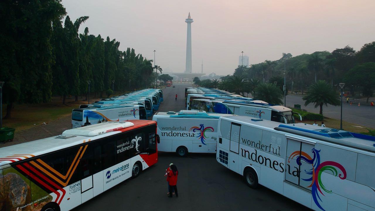 Ilustrasi bus pariwisata.