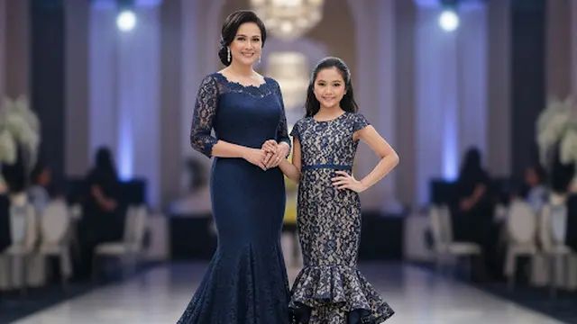 Dress Brokat Mermaid Cut Elegan