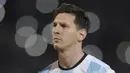5. Lionel Messi (Argentina), lima gelar Ballon d'Or pernah diraih bintang Barcelona ini. Tetapi bersama tim Tango prestasi terbaiknya hanya final Piala Dunia 2014. (AFP/Eitan Abramovich)