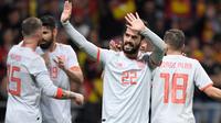 Isco mencetak hattrick ketika Spanyol menghadapi Argentina pada laga uji coba. (doc. SI)