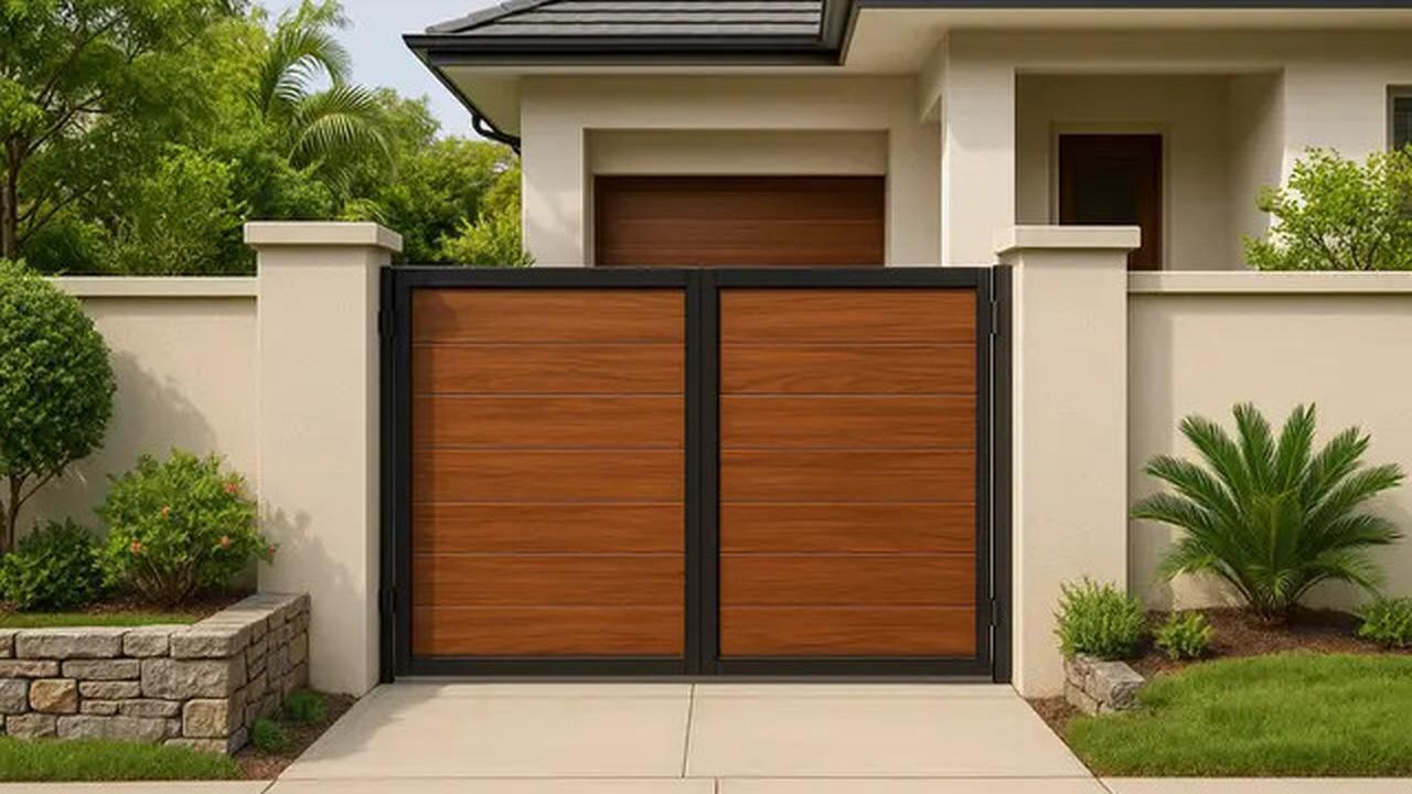 7 Inspirasi Pagar Setengah Tembok Pintu Besi, Desain Kokoh tapi Tetap Elegan