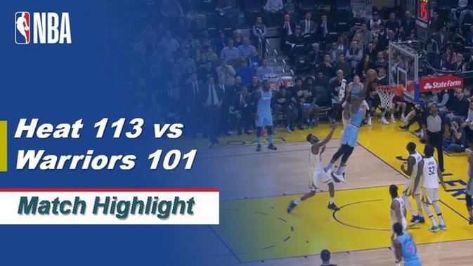 VIDEO: Highlights NBA 2019-2020, Miami Heat Vs Golden State Warriors 113-101 - NBA Bola.com