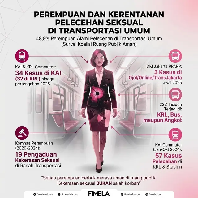 Perempuan dan Kerentanan Pelecehan Seksual di Transportasi Umum, Dialami Setengah Pengguna Transum Perempuan
