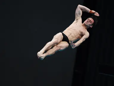 Atlet renang asal Inggris Tom Daley mengumumkan pensiun dari olahraga selam setelah memenangkan medali Olimpiade kelimanya di Paris. (Charly TRIBALLEAU / AFP)