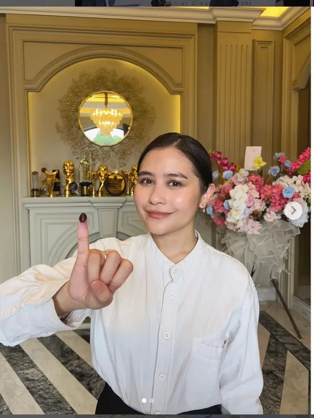 Prilly Latuconsina pada Hari Pemilu 2024