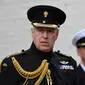 Pangeran Andrew saat menghadiri acara militer pada 7 September 2019. (dok. JOHN THYS / AFP)