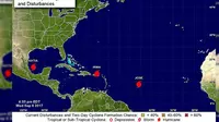 3 Badai di Samudra Atlantik. (Hurricanes.gov)