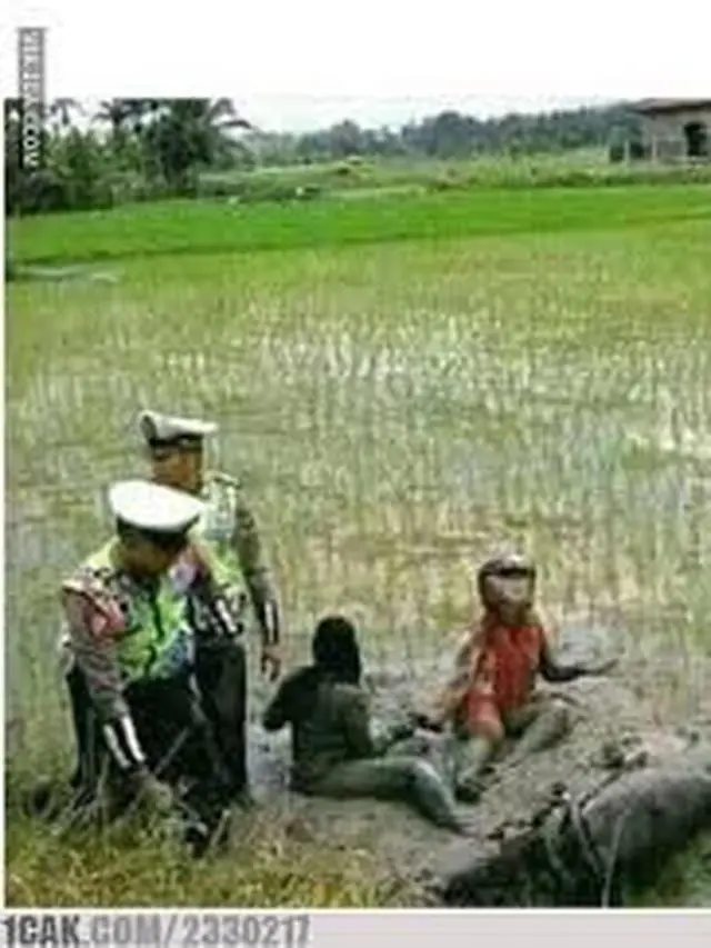 6 Momen Apes Orang Tercebur Selokan Ini Jadi Pusat Perhatian, Kasihan Banget