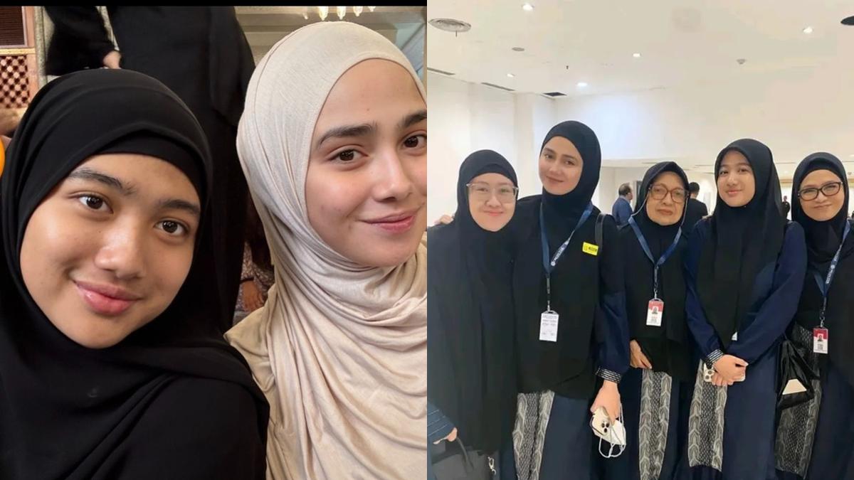 7 Potret Keluarga Syifa Hadju Umroh, Gaya Hijab Adiknya Curi Perhatian