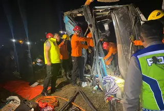 Kecelakaan Maut Bus di Tol Pejagan-Pemalang (Istimewa)
