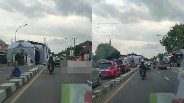 Hajatan warga (TikTok/@indramayu_info)
