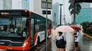 Terdapat beberapa spot pemberhentian bus di Jalan M.H. Thamrin (Source: IST)