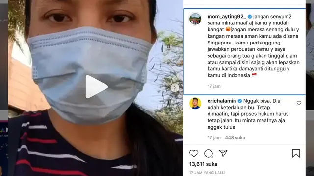 Unggahan ibunda Ayu Ting Ting, Umi Kalsum. (Foto: Instagram @mom_ayting92_)