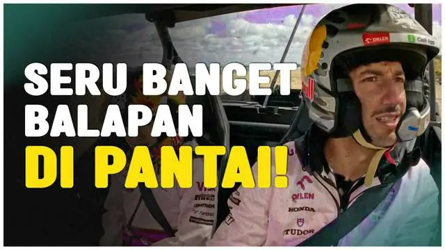 Berita Video, keseruan Max Verstappen dan Sergio Perez balapan dipinggir pantai