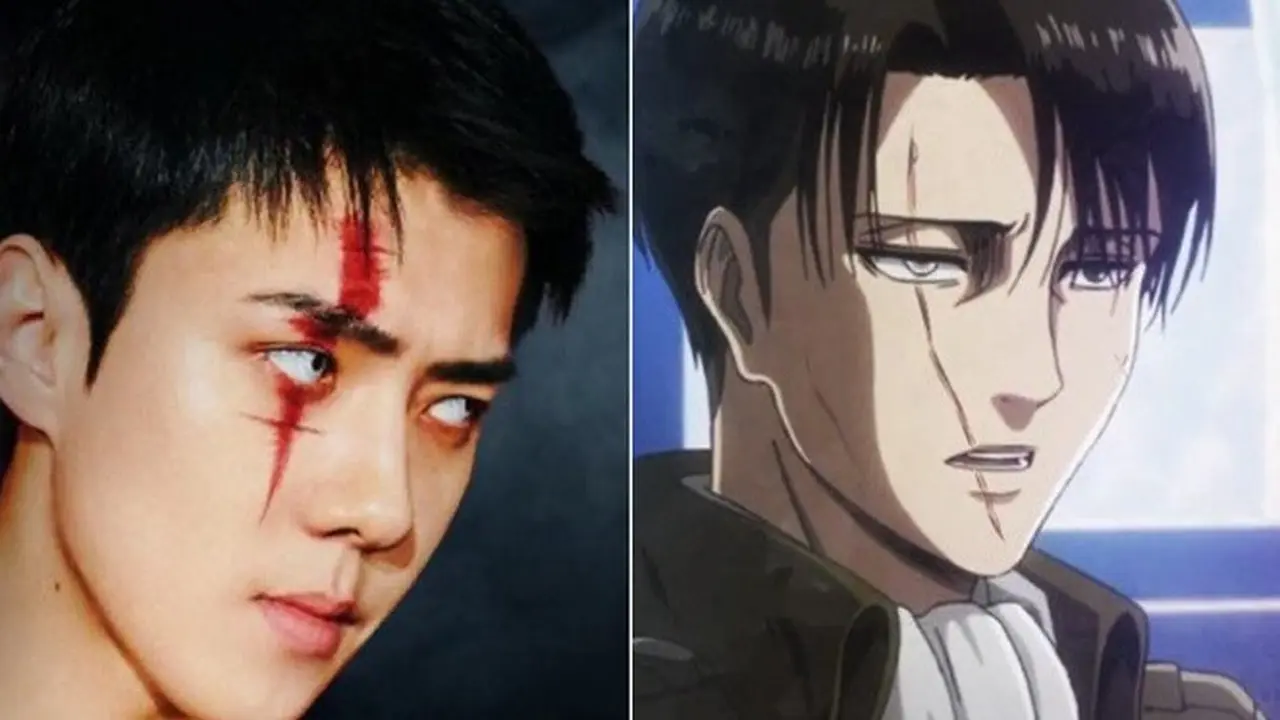 6 Cocoklogi Penampilan Sehun EXO Mirip Levi Ackerman dalam Anime Attack On Titan