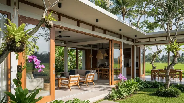 Konsep Tropis Open Plan
