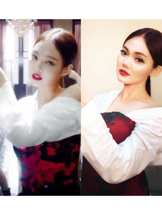 Gaya Rina Nose tirukan seleb lain (Sumber: Instagram/rinanose16)