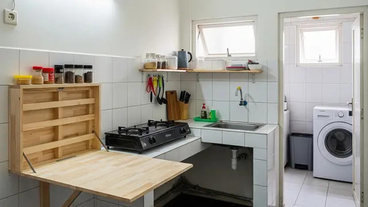 9 Model Dapur Mungil 1,5x2 Meter Rumah Type 21 yang Menyatu dengan Ruang Laundry