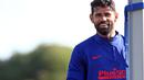 Pemain Atletico Madrid, Diego Costa, saat mengikuti sesi latihan di Training Complex, Majadahonda, Madrid, Senin (25/5/2020) waktu setempat. Klub-klub Liga Spanyol kembali jalani latihan jelang bergulirnya kompetisi La Liga. (AFP/Handout/Atletico Madrid)