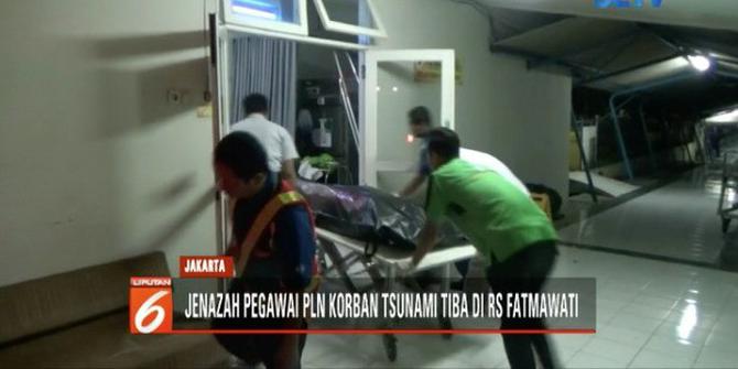 Jenazah Pegawai PLN Korban Tsunami Tanjung Lesung Tiba di RS Fatmawati