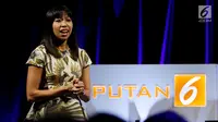 CEO Dwi Sapta Group, Maya Watono saat menjadi pembicara dalam acara Inspirato di SCTV Tower, Jakarta, Selasa (15/5). (Liputan6.com/JohanTallo)