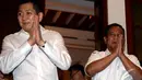 Secara terbuka, Prabowo menyampaikan keinginannya mengajak Hary Tanoe dalam tim pemenangan di pilpres. Hary pun menyambut tawaran Prabowo dan memberikan secara resmi dukungannya, Jakarta Selatan, Kamis (22/5/2014) (Liputan6.com/Johan Tallo)