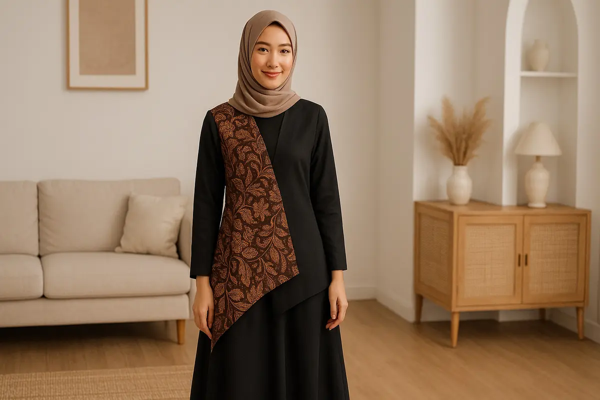 7 Model Outer Batik Kombinasi Polos yang Cocok Dipadukan dengan Rok, Simpel Tapi Anggun