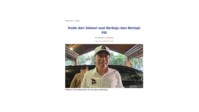 Cek fakta artikel Jokowi janjikan 18 juta lapangan kerja jika PSI menang Pemilu 2029