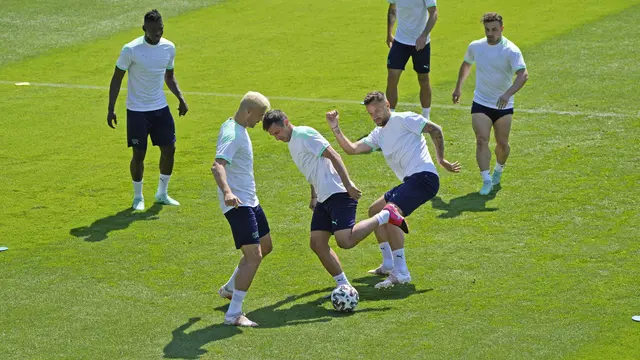 Sesi Latihan jelang Euro 2020 Italia Vs Swiss
