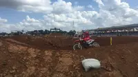 Kualifikasi MXGP Palembang di OPI Mall, Palembang, Sumatera Selatan, Sabtu (6/7/2019). (Liputan6.com/Harley Ikhsan)