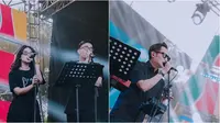 Potret Adira Kania anak Ikke Nurjanah ngeband bareng Aldi Bragi sang ayah. (sumber: Instagram/adirakania/official_bragiband)