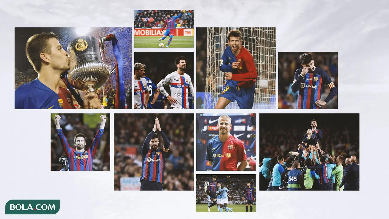 Kolase Gerard Pique di Barcelona