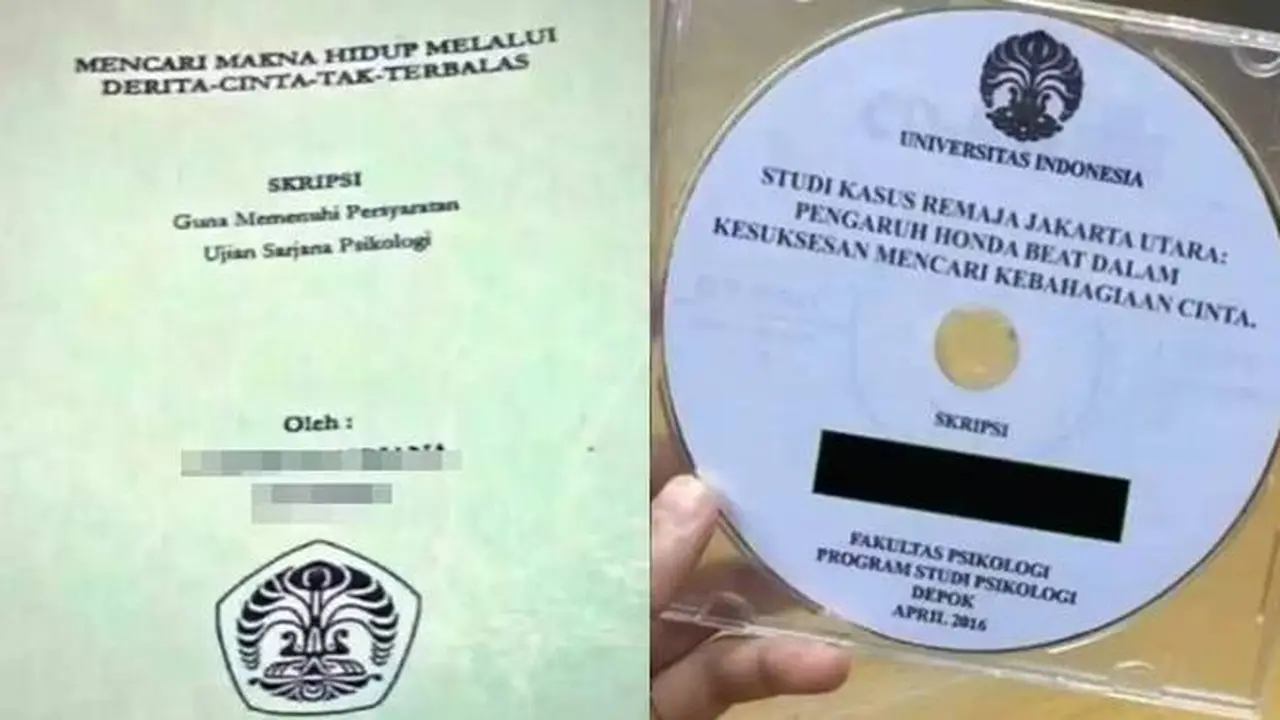 10 Judul Skripsi Unik Ini Bikin Penasaran, Temanya di Luar Nalar