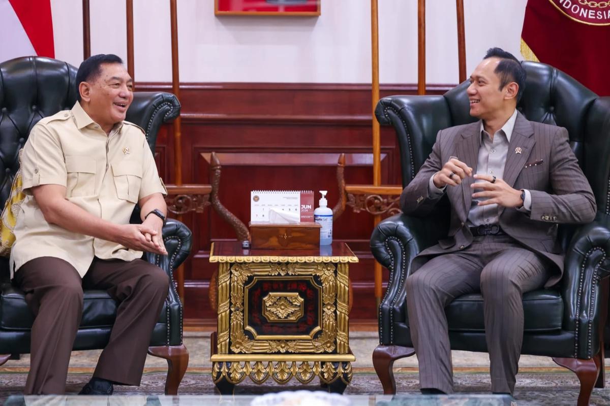 FOTO: AHY dan Menhan Perkuat Sinergi Infrastruktur dan Pertahanan