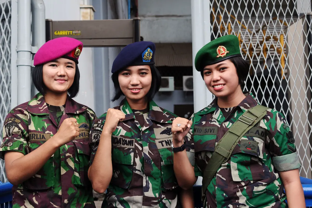 Tentara-tentara cantik siap amankan final Piala Jenderal Sudirman