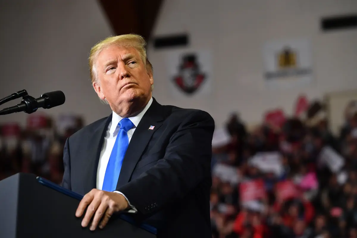 Presiden Amerika Serikat ke-45 Donald Trump (AP/Nicholas Kamm)