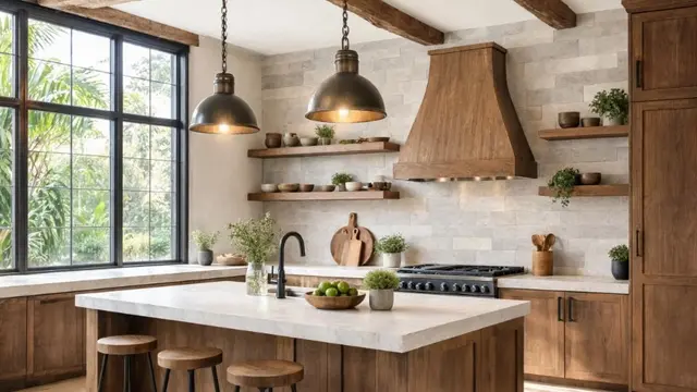 Inspirasi Dapur Pedesaan Bergaya Rustic yang Tetap Modern (AI Generated)