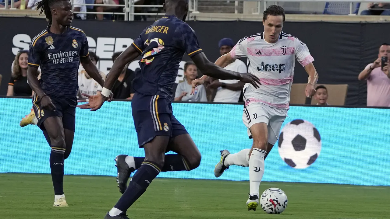 Foto: Moise Kean Cetak Gol Kilat 50 Detik dan Bawa Juventus Tumbangkan Real Madrid pada Laga Uji Coba Pramusim di Amerika