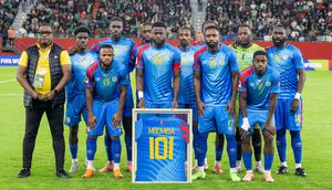 Starting XI pemain Kongo dalam laga Kualifikasi Piala Dunia 2026 zona Afrika melawan Nigeria di Rabat, Maroko, Minggu (16/11/2025) waktu setempat. (AP Photo)