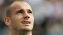 Ekspresi gelandang Inter Milan asal Belanda Wesley Sneijder dalam lanjutan Serie A melawan Cagliari di Sant'Elia Stadium, 17 Oktober 2010. AFP PHOTO / GIUSEPPE CACACE 