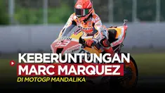 Berita video Pembalap Repsol Honda, Marc Marquez, mengungkapkan keberuntungan yang dialaminya saat di MotoGP Mandalika jelang GP di Amerika Serikat, Kamis (7/4/2022).